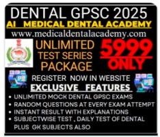 DENTAL GPSC TEST SERIES 